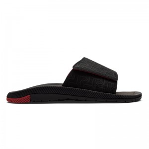 Olukai Awiki 'Olu Beach Sandals Herre Sort Rød Danmark | Q8Z-7726