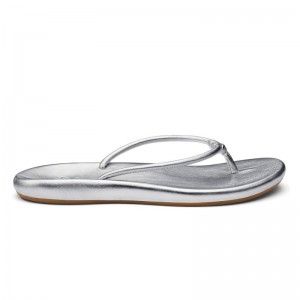 Olukai Huawai Beach Sandals Dame Sølv Danmark | Q0F-5297