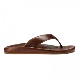 Olukai Ilikai Beach Sandals Herre Brune Danmark | U3C-3565