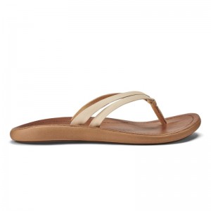 Olukai Kāpehe Luana Beach Sandals Dame Beige Brune Danmark | R1Y-4288