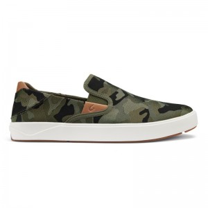 Olukai Lae'ahi Pa'i Slip On Sko Herre Olivengrøn Camo Danmark | P3Q-8479