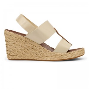 Olukai Lile Wedge Sandaler Dame Beige Brune Danmark | U9W-0119