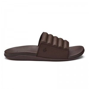 Olukai Maha 'Olu Beach Sandals Herre Mørkebrune Danmark | P0W-9809