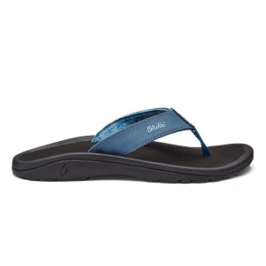 Olukai Ohana Beach Sandals Herre Blå Sort Danmark | T4N-0499