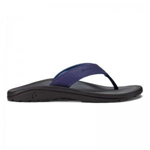 Olukai Ohana Beach Sandals Herre Mørkeblå Dyb Grå Danmark | S1T-6599