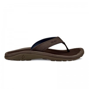 Olukai Ohana Beach Sandals Herre Mørkebrune Danmark | E0O-4480