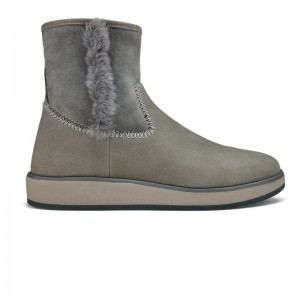 Olukai Pāʻina Hulu Shearling Boots Dame Olivengrøn Danmark | C3M-6410