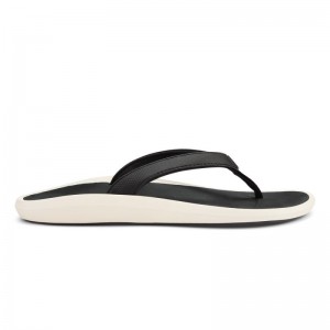 Olukai Pī'oe Beach Sandals Dame Sort Dyb Grå Danmark | M8V-0035