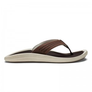 Olukai Ulele Beach Sandals Herre Mørkebrune Danmark | J6K-5296