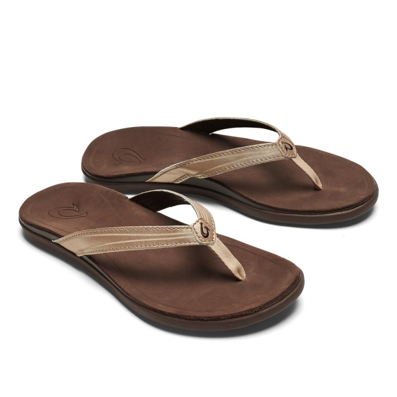 Olukai Aukai Beach Sandals Dame Kobber Mørkebrune Danmark | V1T-8731