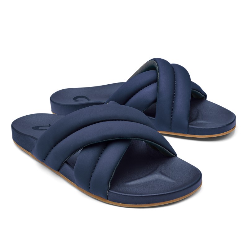 Olukai Hila Beach Sandals Dame Mørkeblå Danmark | E6K-4097