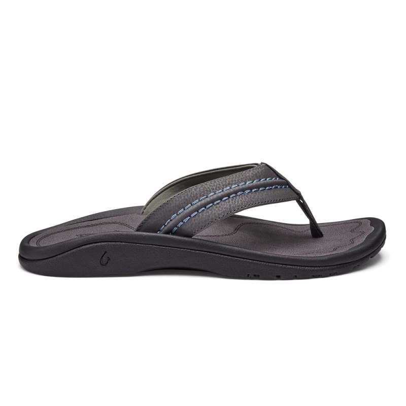 Olukai Hokua Beach Sandals Herre Mørkegrå Danmark | D7Y-8900