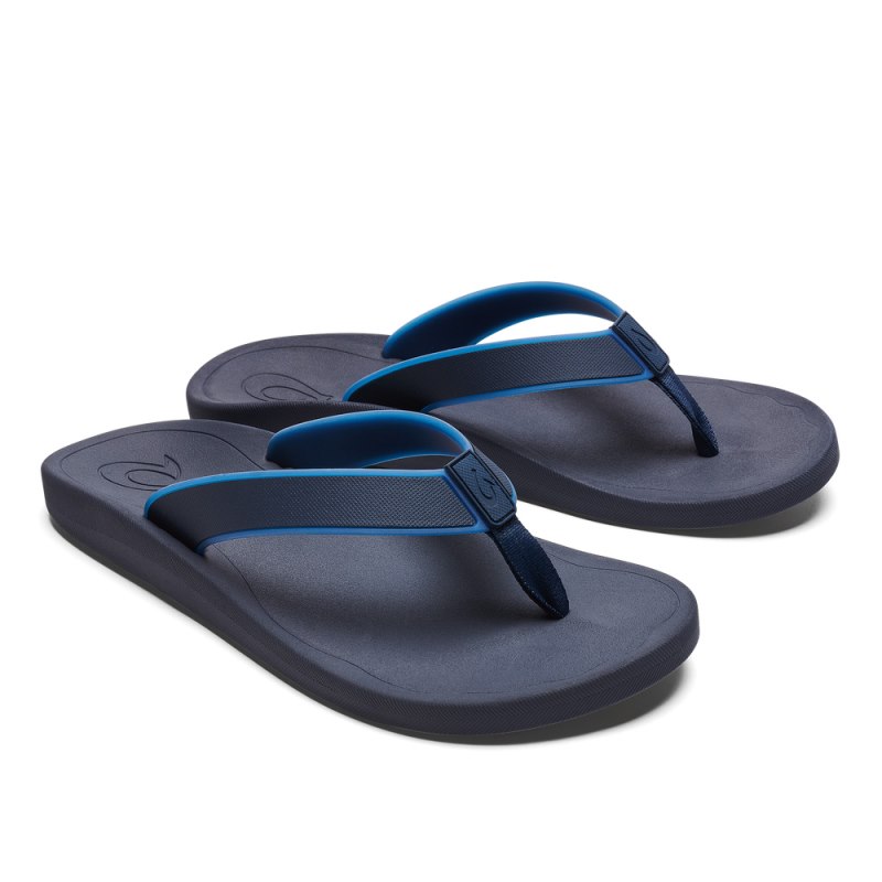 Olukai Kōko'o Beach Sandals Herre Mørkeblå Danmark | E9U-5412