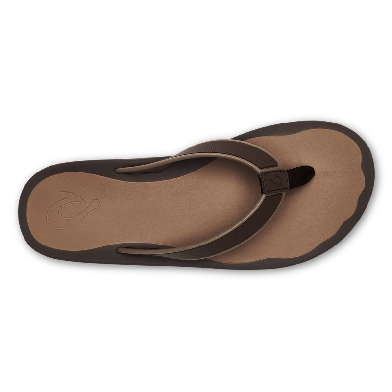 Olukai Kōko'o Beach Sandals Herre Mørkebrune Danmark | D5T-1428