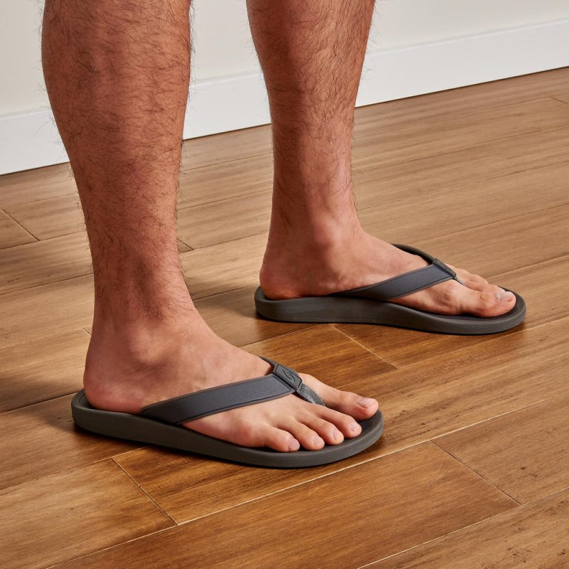 Olukai Kōko'o Beach Sandals Herre Mørkegrå Danmark | Q0G-5659