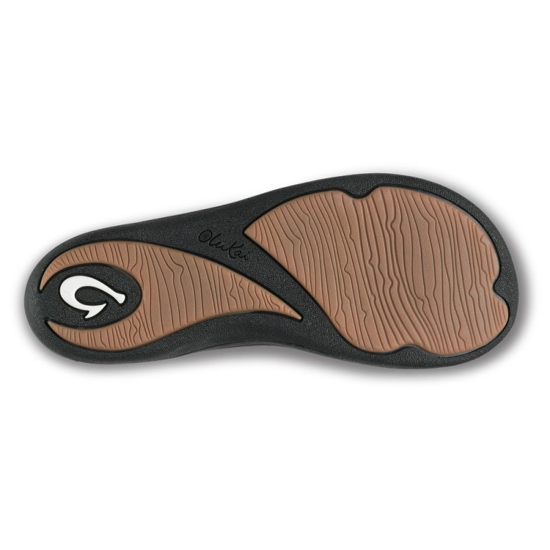 Olukai Kūlapa Kai Beach Sandals Dame Sølv Sort Danmark | I0A-4549