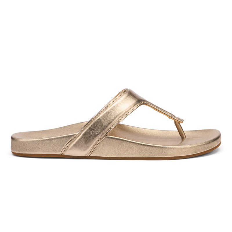 Olukai Kīpe\'a Lipi Sandaler Dame Guld Danmark | C7Y-8575