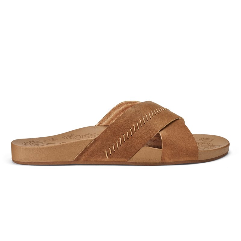 Olukai Kīpe\'a \'Olu Sandaler Dame Brune Danmark | Y1U-6948