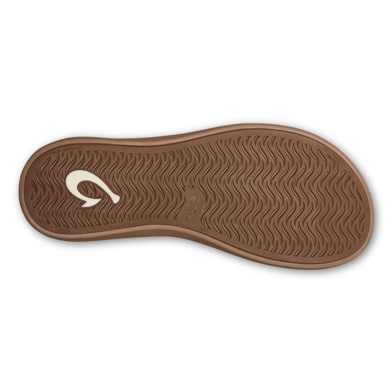 Olukai Kāpehe Luana Beach Sandals Dame Sølv Brune Danmark | X7A-1315