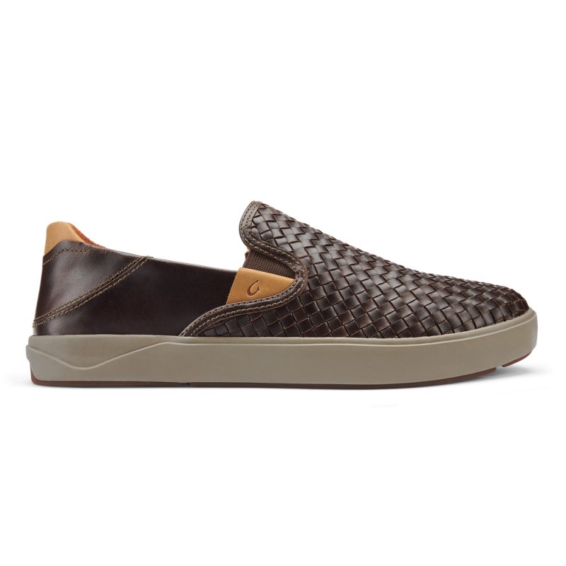 Olukai Lae\'ahi Lauhala Slip On Sko Herre Mørkebrune Danmark | S9K-9948