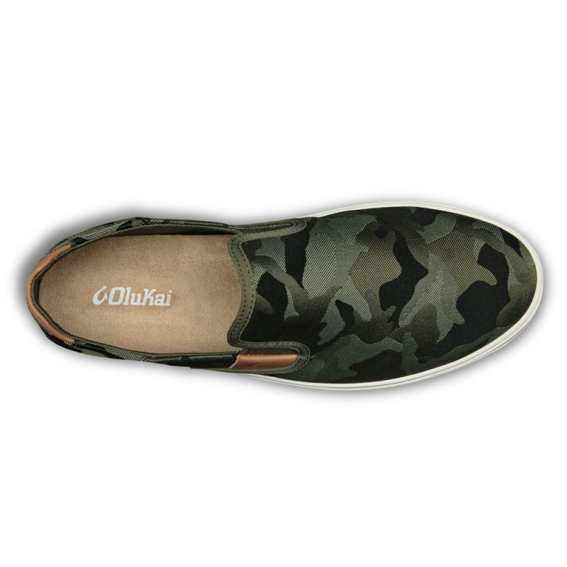 Olukai Lae'ahi Pa'i Slip On Sko Herre Olivengrøn Camo Danmark | P3Q-8479