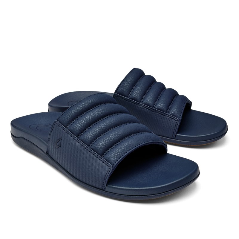 Olukai Maha 'Olu Beach Sandals Herre Mørkeblå Danmark | Z2Z-1347