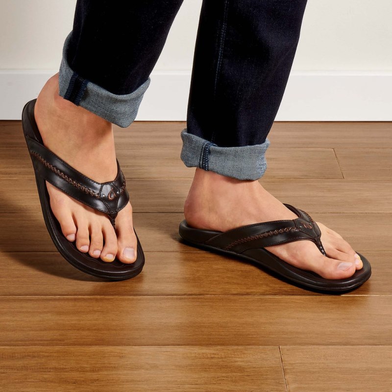 Olukai Mea Ola Beach Sandals Herre Mørkebrune Danmark | A7E-3067