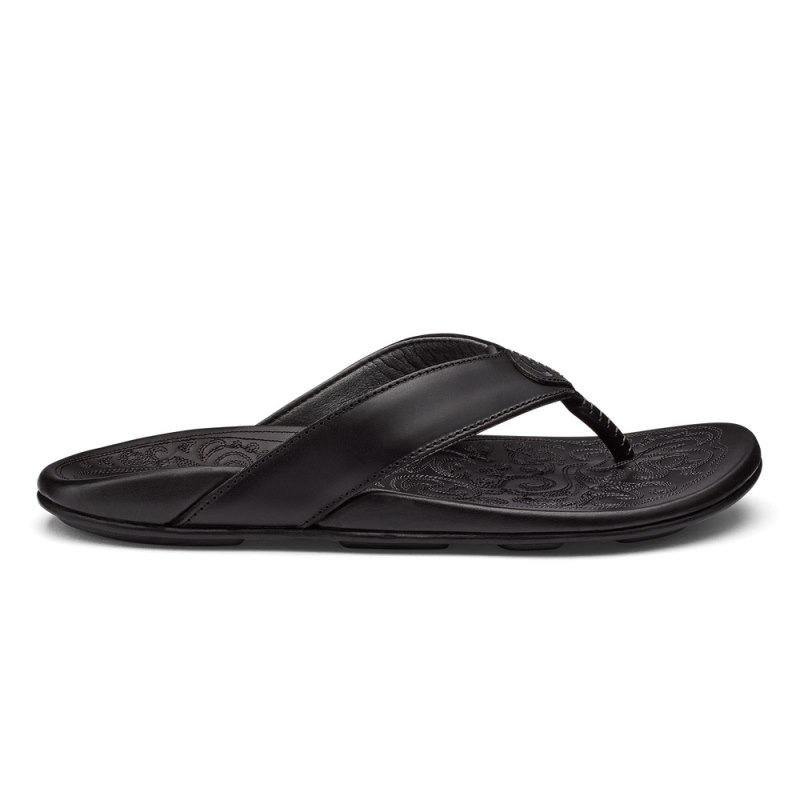 Olukai Mekila Beach Sandals Herre Sort Danmark | L6M-8293