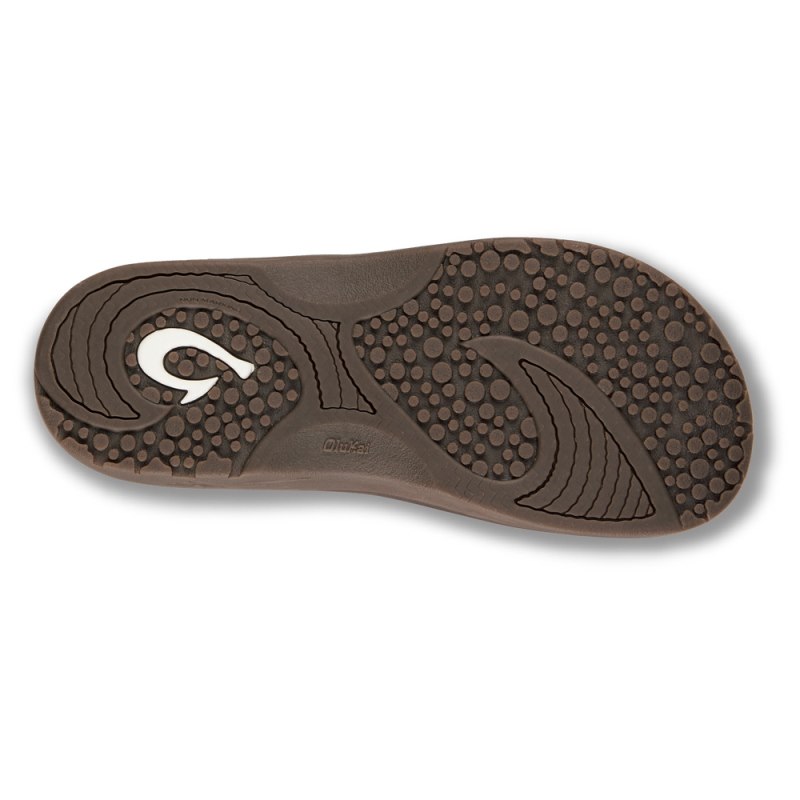 Olukai Nalu Slide Beach Sandals Herre Mørkebrune Danmark | J4W-3934