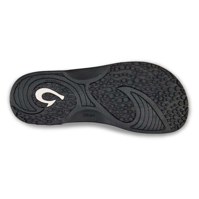 Olukai Nalu Slide Beach Sandals Herre Sort Danmark | E8P-6449