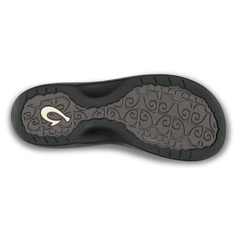 Olukai Ohana Beach Sandals Dame Hvide Sort Danmark | R3W-3304