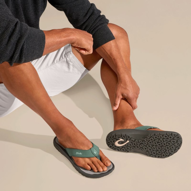 Olukai Ohana Beach Sandals Herre Grå Grøn Danmark | Y2Q-3242