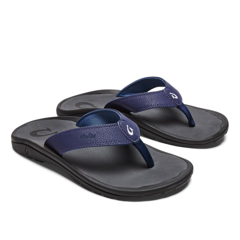 Olukai Ohana Beach Sandals Herre Mørkeblå Dyb Grå Danmark | S1T-6599