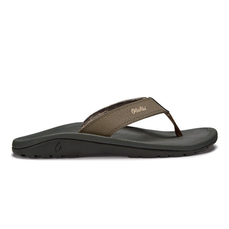 Olukai Ohana Beach Sandals Herre Mørkegrå Olivengrøn Danmark | N4E-9806