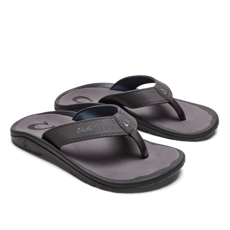 Olukai Ohana Beach Sandals Herre Mørkegrå Danmark | Q4J-7215