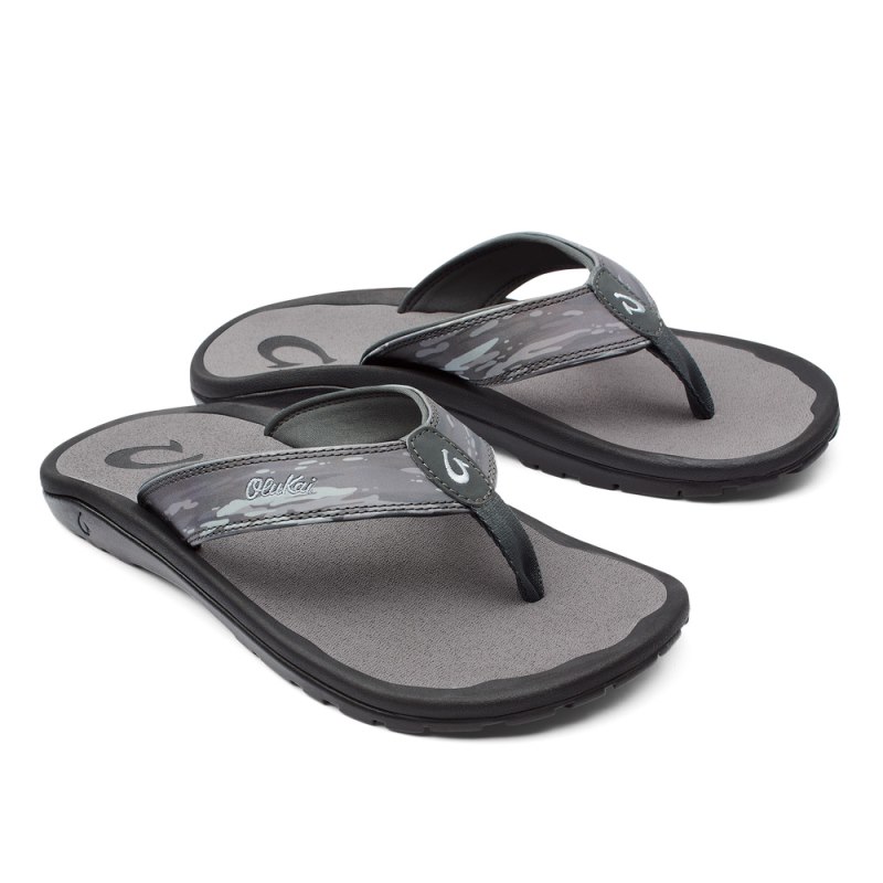 Olukai Ohana Pa'i Beach Sandals Herre Mørkegrå Camo Danmark | T7Y-0104