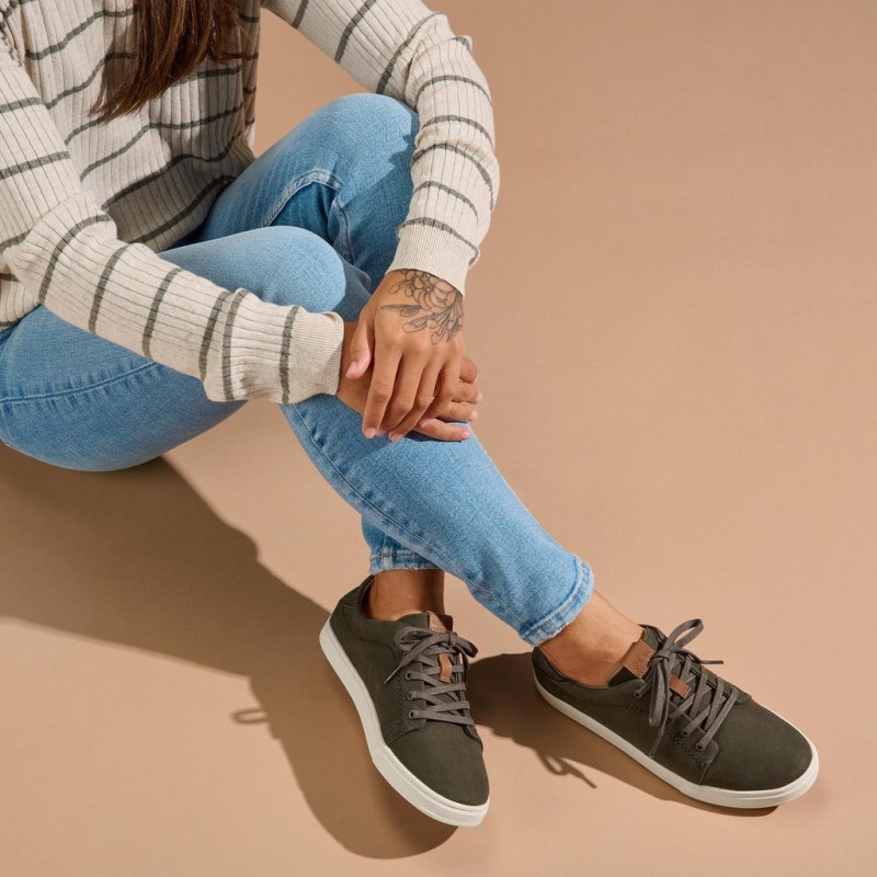 Olukai Pehuea Lī Sneakers Dame Olivengrøn Danmark | B2A-1313