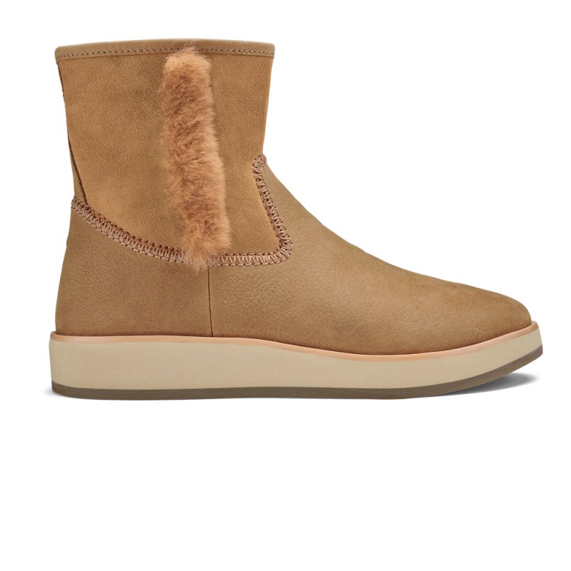 Olukai Pāʻina Hulu Shearling Boots Dame Brune Danmark | Z9Z-4051