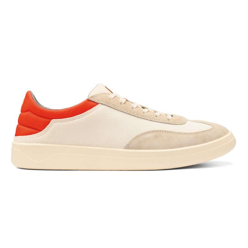 Olukai Pūnini Sneakers Herre Hvide Orange Danmark | K2J-7430