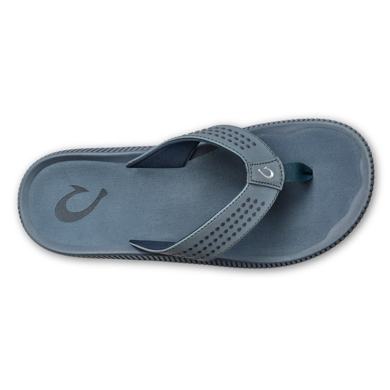 Olukai Ulele Beach Sandals Herre Grå Blå Danmark | I0O-0140