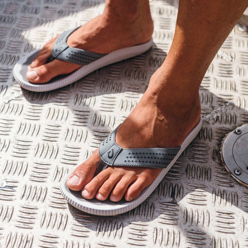 Olukai Ulele Beach Sandals Herre Grå Danmark | B3T-9038