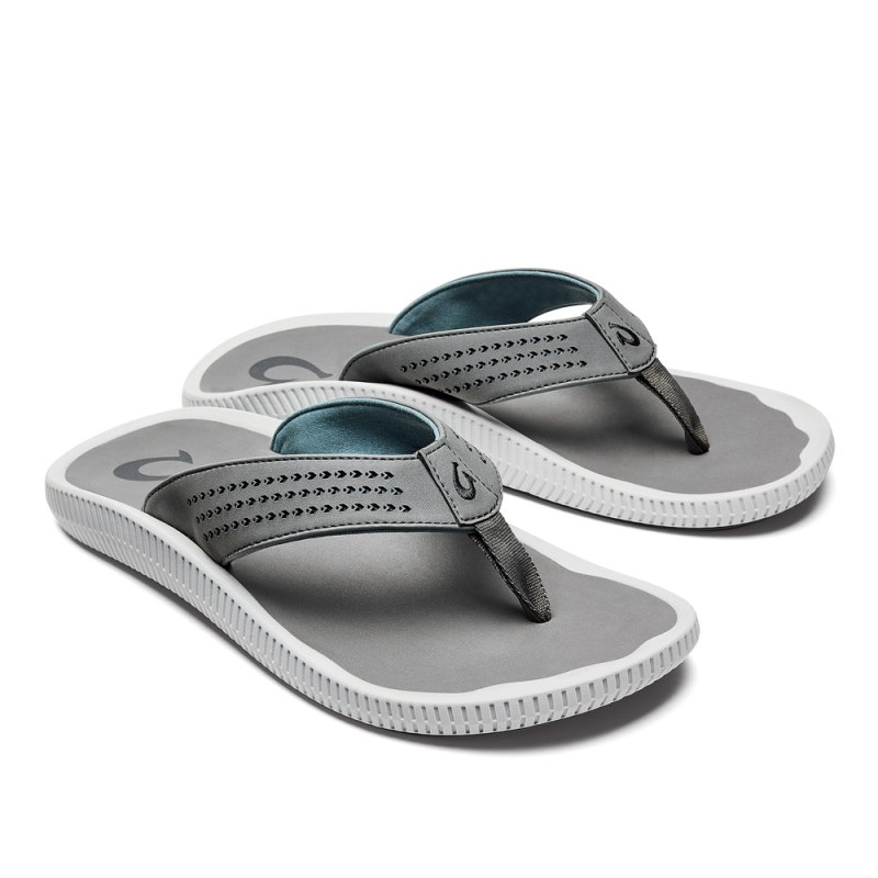 Olukai Ulele Beach Sandals Herre Grå Danmark | B3T-9038