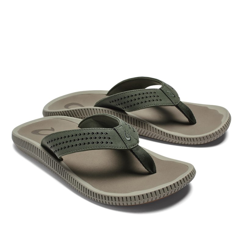 Olukai Ulele Beach Sandals Herre Olivengrøn Danmark | F9E-2758