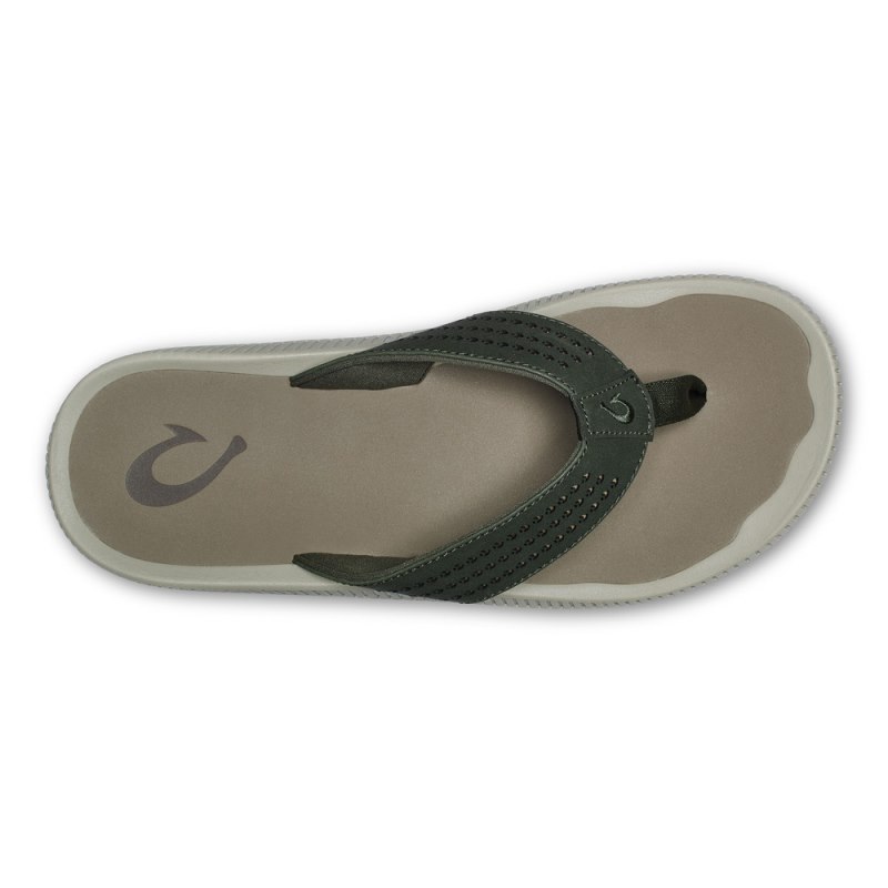 Olukai Ulele Beach Sandals Herre Olivengrøn Danmark | F9E-2758