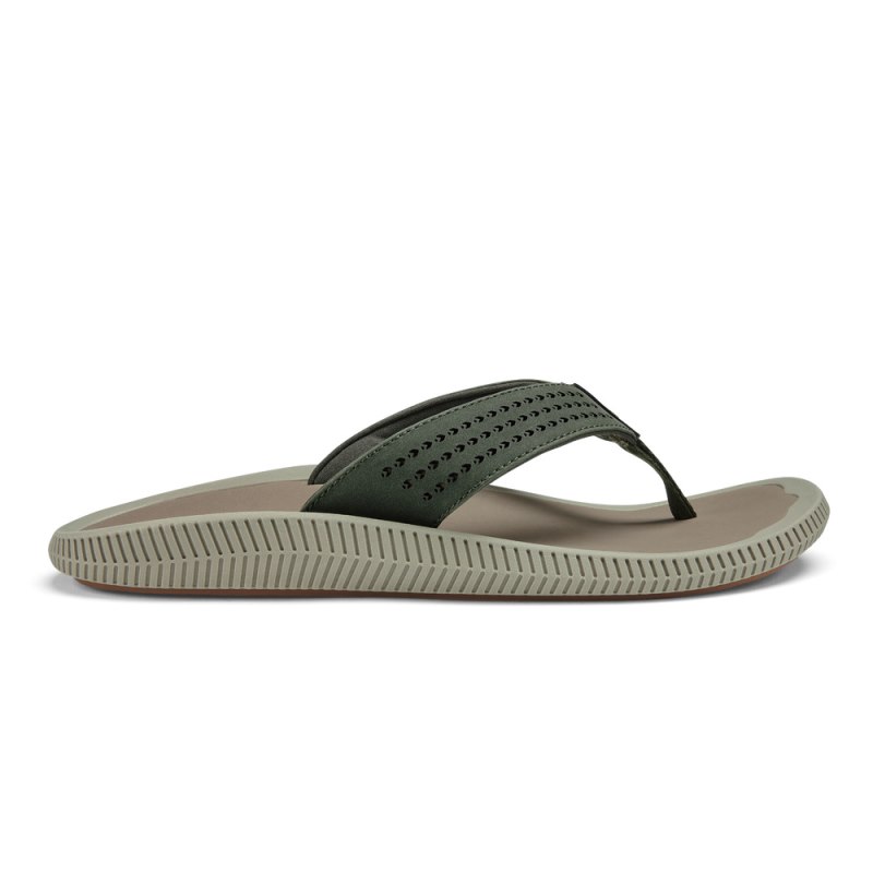 Olukai Ulele Beach Sandals Herre Olivengrøn Danmark | F9E-2758